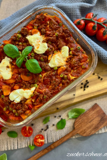 Lasagne ohne Bechamel Kaese