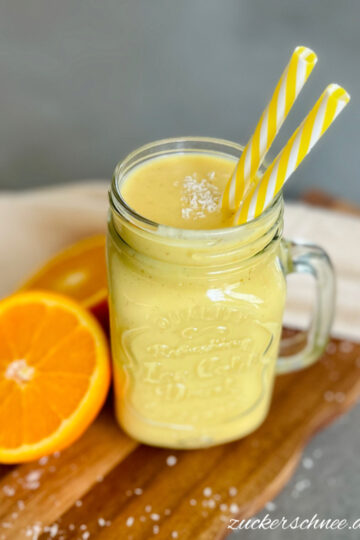 Protein Shake ohne Proteinpulver Kokos Orange
