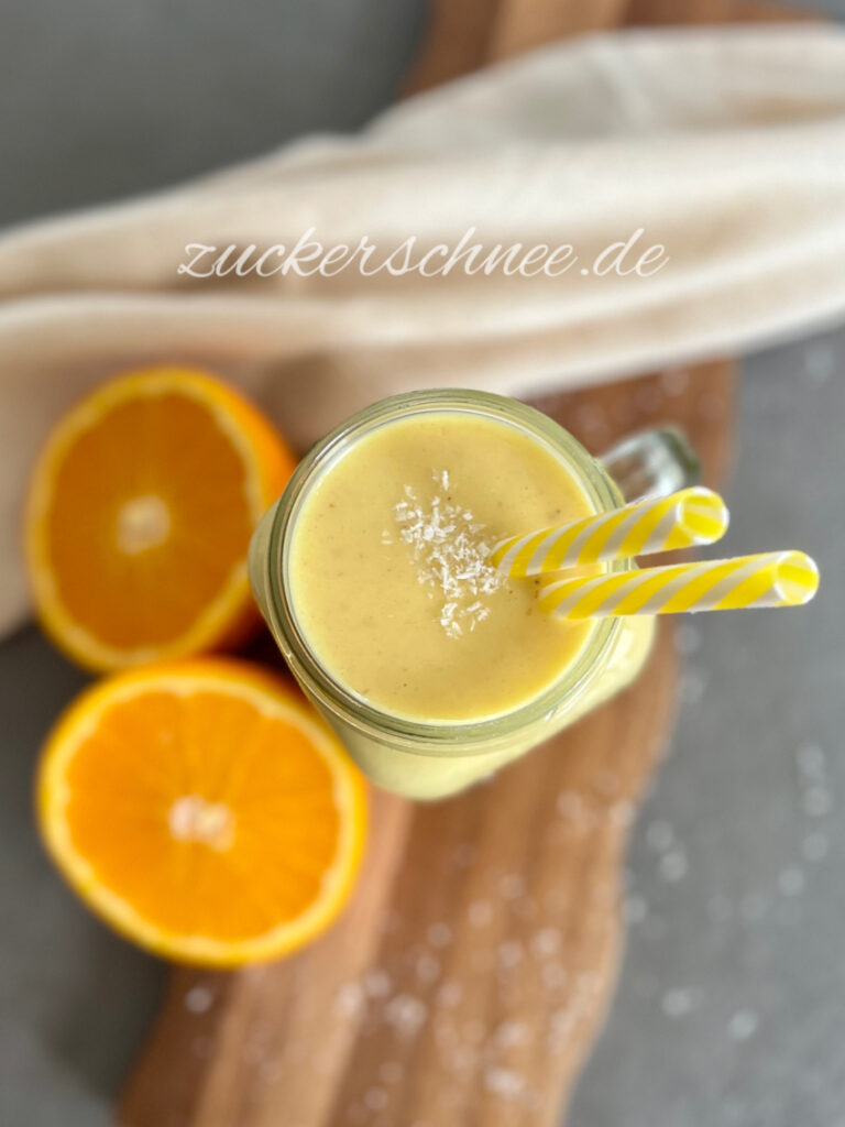 Protein Shake selber machen Kokos Orange