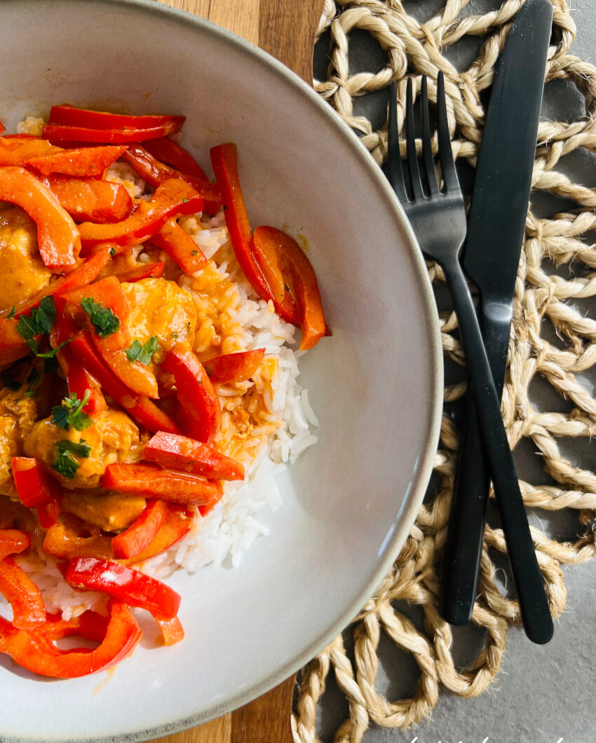 Hähnchen-Paprika-Pfanne ohne Sahne