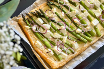 einfacher Spargelkuchen mit Blätterteig