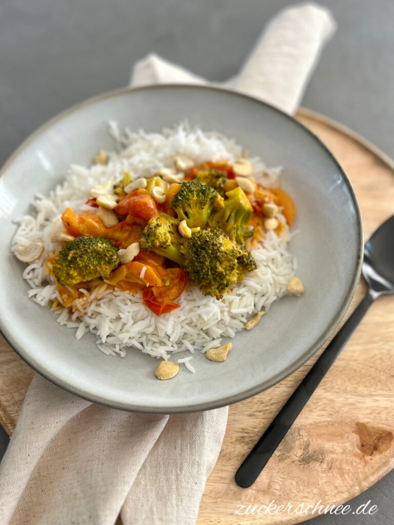 Gemüse Curry mit Kokosmilch Rezept